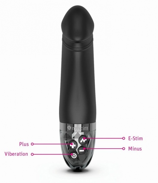 Черный вибратор с электростимуляцией Real Deal Neal - 16,5 см. - MyStim - купить с доставкой в Петрозаводске