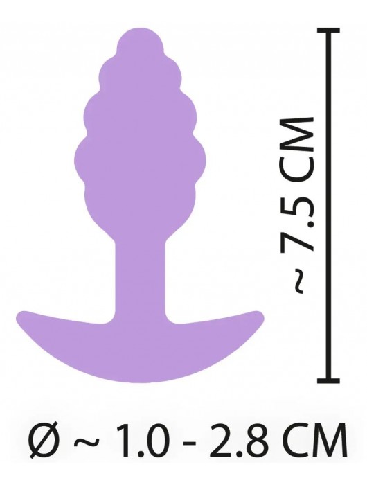 Фиолетовая анальная втулка Mini Butt Plug - 7,5 см. - Orion