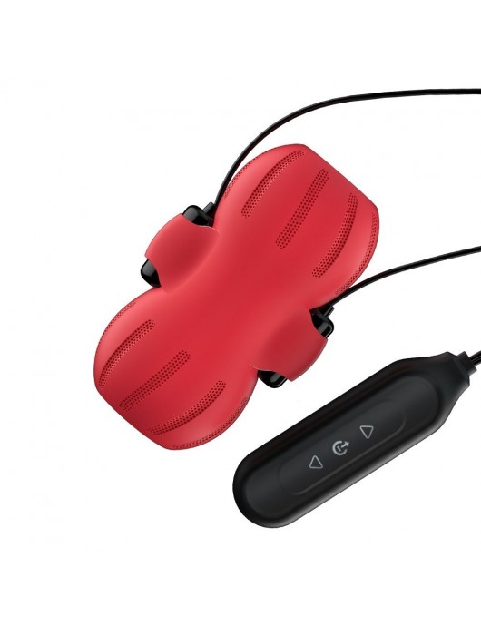 Красный тугой мастурбатор с вибропулями  и пультом - S-HANDE - в Петрозаводске купить с доставкой