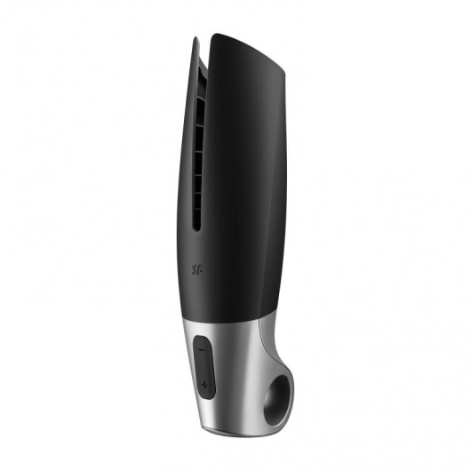 Черный мастурбатор с вибрацией Power Masturbator - Satisfyer - в Петрозаводске купить с доставкой