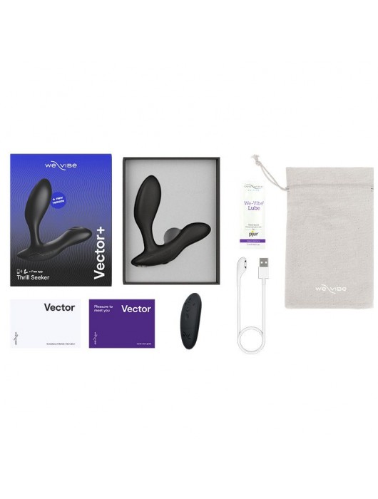 Черный анальный вибратор We-Vibe Vector+ - We-vibe - в Петрозаводске купить с доставкой