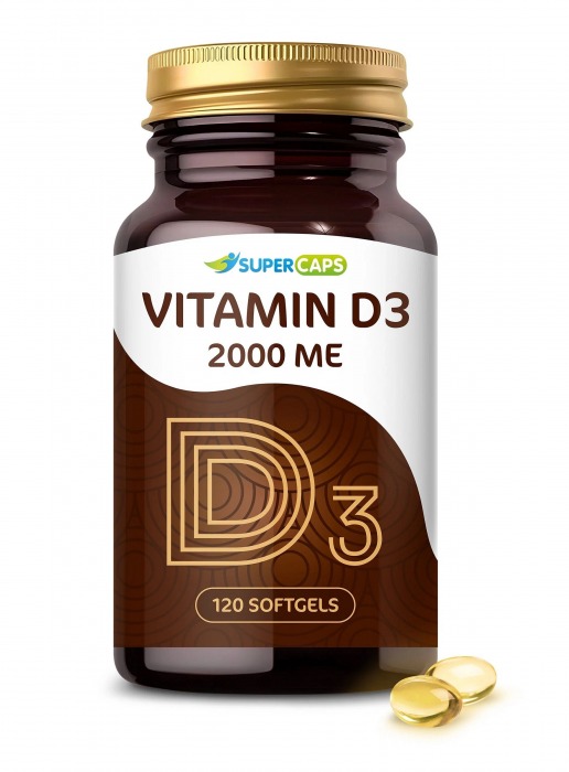 Пищевая добавка SuperCaps VITAMIN D3 2000 ME - 120 капсул - SuperCaps - купить с доставкой в Петрозаводске