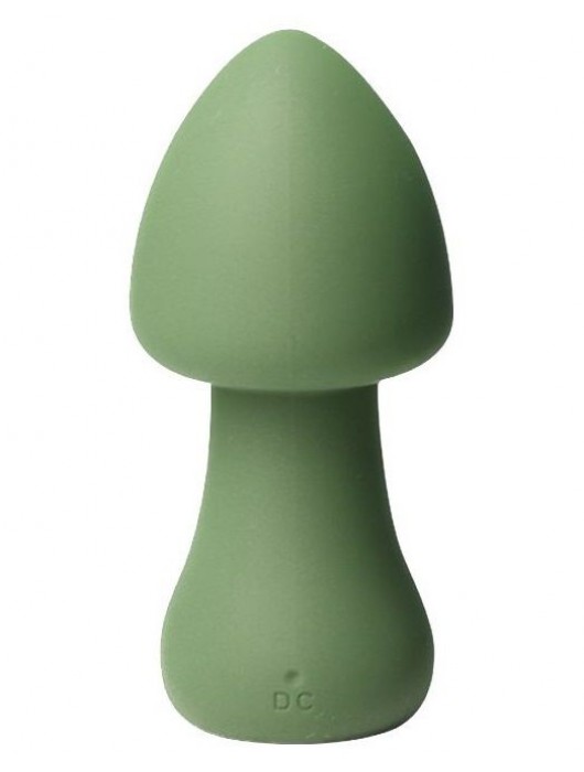 Зеленый перезаряжаемый клиторальный стимулятор-грибочек Parasol Mushroom - CNT