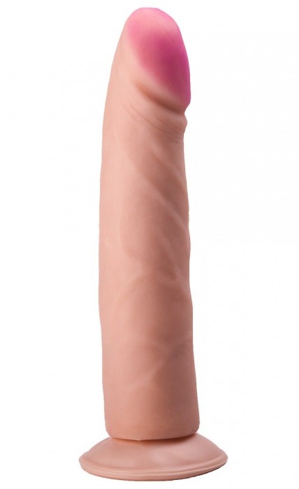 Фаллоимитатор на присоске из бархатистого на ощупь материала - 19,5 см. - LOVETOY (А-Полимер)