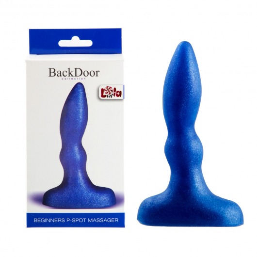 Синий анальный стимулятор Beginners p-spot massager - 11 см. - Lola Games - в Петрозаводске купить с доставкой
