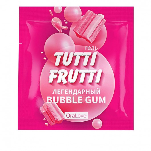 Пробник гель-смазки Tutti-frutti со вкусом бабл-гам - 4 гр. - Биоритм - купить с доставкой в Петрозаводске