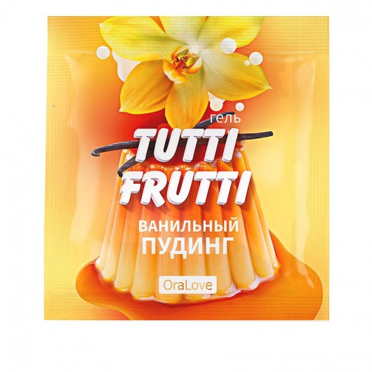 Пробник гель-смазки Tutti-frutti со вкусом ванильного пудинга - 4 гр. - Биоритм - купить с доставкой в Петрозаводске