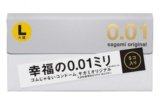 Презервативы Sagami Original 0.02 L-size увеличенного размера - 5 шт. - Sagami - купить с доставкой в Петрозаводске