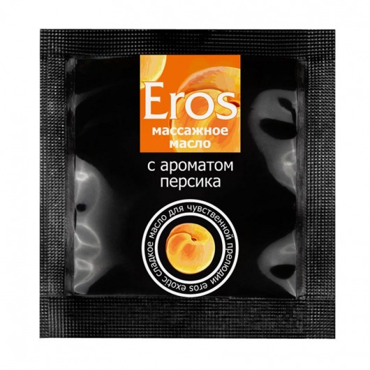 Саше массажного масла Eros exotic с ароматом персика - 4 гр. - Биоритм - купить с доставкой в Петрозаводске