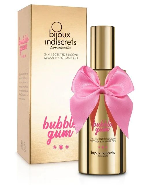 Гель с ароматом жвачки Bubblegum 2-in-1 Scented Silicone Massage And Intimate Gel - 100 мл. - Bijoux Indiscrets - купить с доставкой в Петрозаводске
