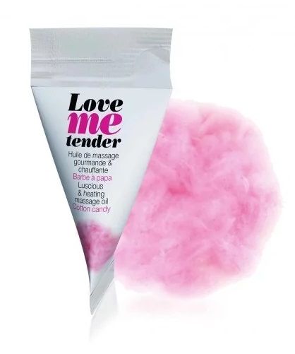 Съедобное согревающее массажное масло Love Me Tender Cotton Candy с ароматом сладкой ваты - 10 мл. - Love to Love - купить с доставкой в Петрозаводске