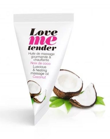 Съедобное согревающее массажное масло Love Me Tender Cocos с ароматом кокоса - 10 мл. - Love to Love - купить с доставкой в Петрозаводске