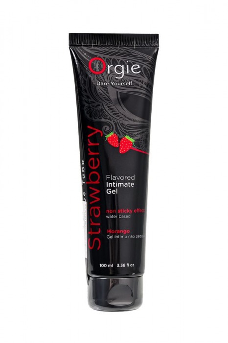 Интимный гель на водной основе Lube Tube Strawberry с клубничным вкусом - 100 мл. - ORGIE - купить с доставкой в Петрозаводске