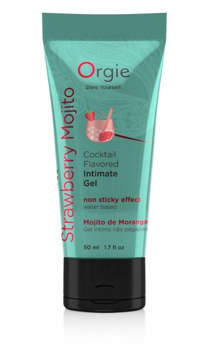 Съедобный интимный гель Orgie Lube Tube Cocktail Strawberry Mojito - 50 мл. - ORGIE - купить с доставкой в Петрозаводске