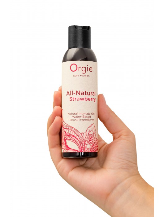 Интимный гель на водной основе All-Natural Strawberry с ароматом клубники - 150 мл. - ORGIE - купить с доставкой в Петрозаводске