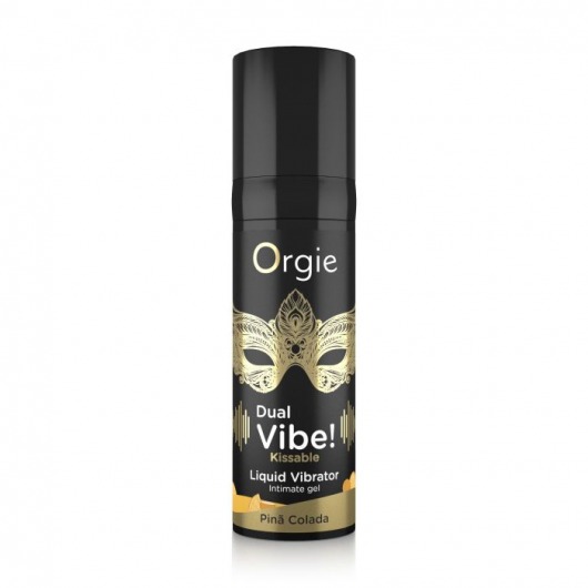 Съедобный гель Dual Vibe Pina Colada с эффектом вибрации и вкусом коктейля пина колада - 15 мл. - ORGIE - купить с доставкой в Петрозаводске