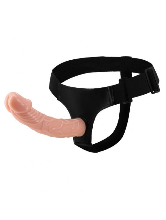 Гладкий фаллоимитатор с крупной головкой на ремешках - 19,7 см. - Baile - купить с доставкой в Петрозаводске