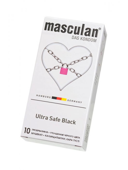 Ультрапрочные презервативы Masculan Ultra Safe Black - 10 шт. - Masculan - купить с доставкой в Петрозаводске