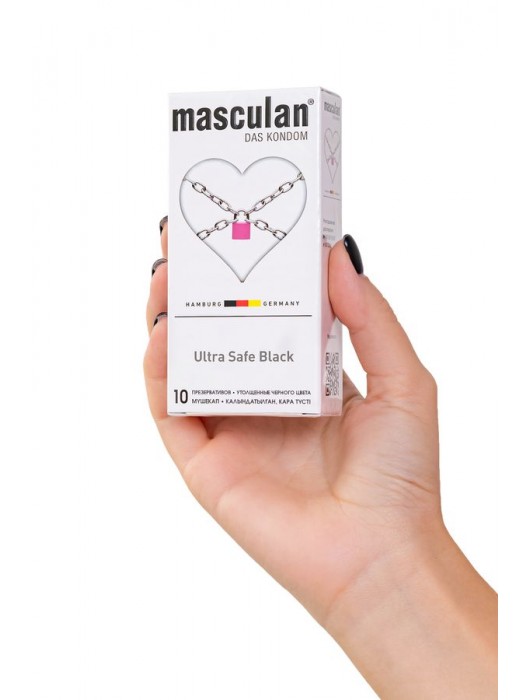 Ультрапрочные презервативы Masculan Ultra Safe Black - 10 шт. - Masculan - купить с доставкой в Петрозаводске