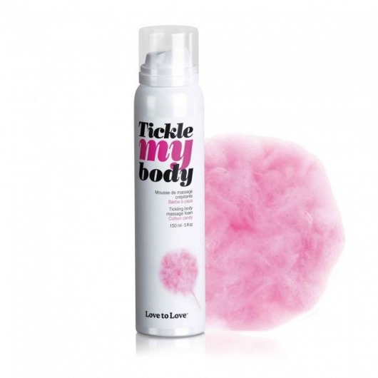 Массажная хрустящая пенка Tickle My Body Cotton Candy с ароматом сладкой ваты - 150 мл. - Love to Love - купить с доставкой в Петрозаводске