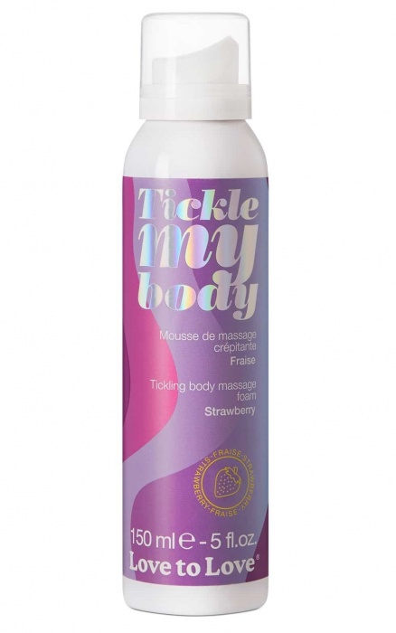 Массажная хрустящая пенка Tickle My Body Strawberry с ароматом клубники - 150 мл. - Love to Love - купить с доставкой в Петрозаводске