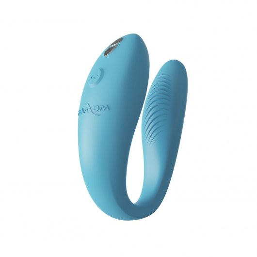 Бирюзовый вибромассажер для пар We-Vibe Sync Go - We-vibe