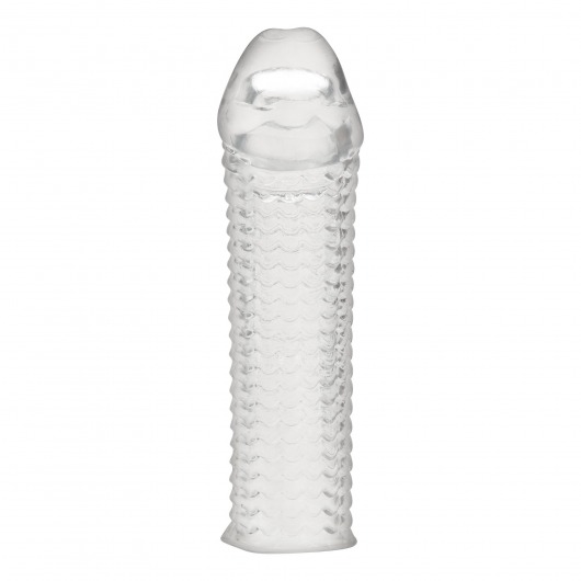 Текстурированная насадка на пенис Clear Textured Penis Enhancing Sleeve Extension - 16,5 см. - BlueLine - в Петрозаводске купить с доставкой