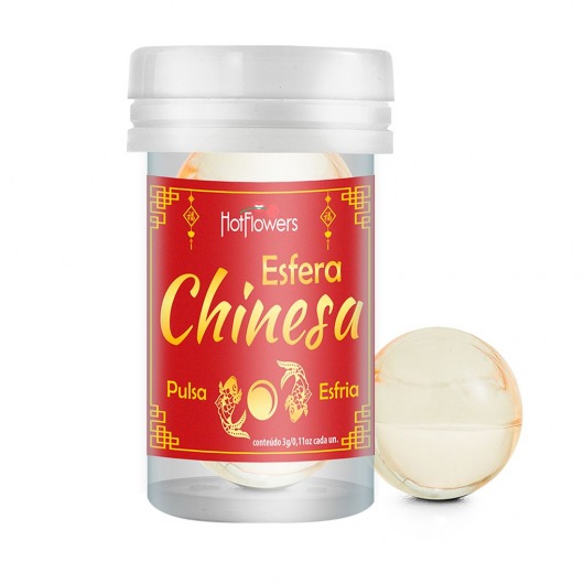 Интимный гель Chinesa Esfera с охлаждающе-пульсирующим эффектом (2 шарика по 3 гр.) - HotFlowers - купить с доставкой в Петрозаводске