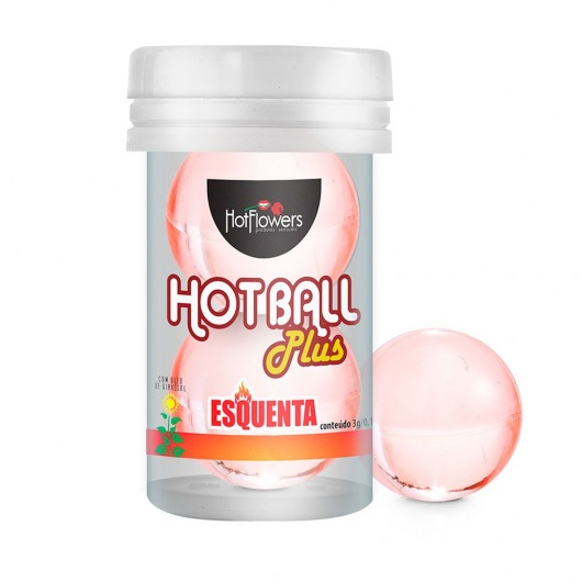 Лубрикант на масляной основе Hot Ball Plus с разогревающим эффектом (2 шарика по 3 гр.) - HotFlowers - купить с доставкой в Петрозаводске