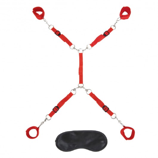 Красная фиксация на матрас Classic Bedspreader - Lux Fetish - купить с доставкой в Петрозаводске