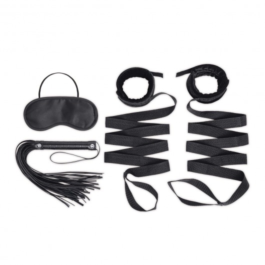 Эротический набор 4PC Bondage Bed Strap   Flogger Kit - Lux Fetish - купить с доставкой в Петрозаводске