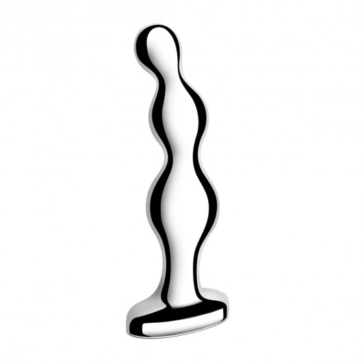 Стальной анальный фаллоимитатор для простаты Stainless Steel Anal Beads - 13 см. - b-Vibe - в Петрозаводске купить с доставкой