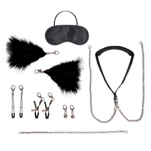 Большой эротический набор из 12 предметов Interchangeable Collar   Nipple Clips Set - Lux Fetish - купить с доставкой в Петрозаводске