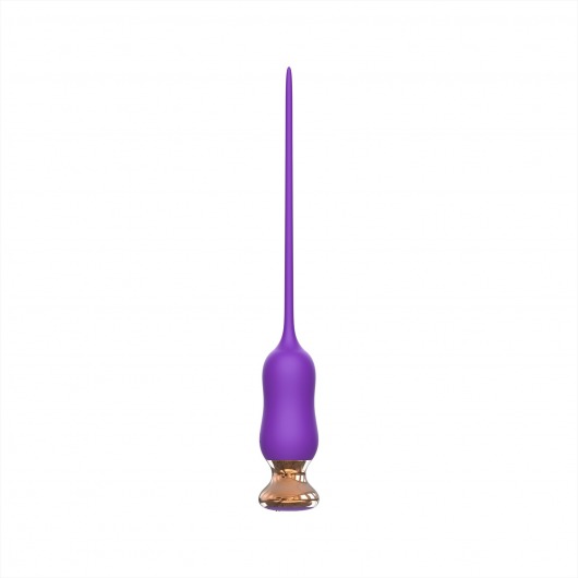 Фиолетовый тонкий стимулятор Nipple Vibrator - 23 см. - I-MOON - купить с доставкой в Петрозаводске