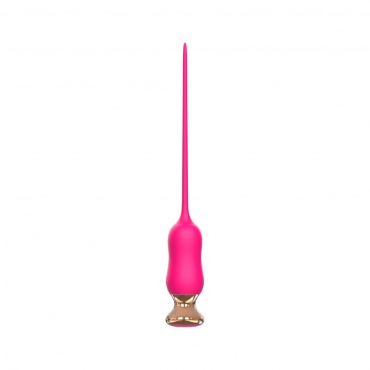 Розовый тонкий стимулятор Nipple Vibrator - 23 см. - I-MOON - купить с доставкой в Петрозаводске