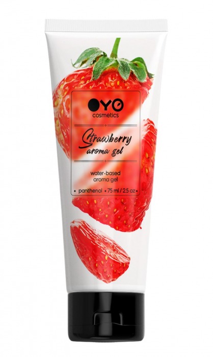 Лубрикант на водной основе OYO Aroma Gel Strawberry с ароматом клубники - 75 мл. - OYO - купить с доставкой в Петрозаводске