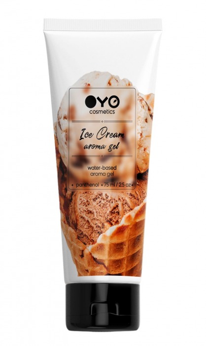 Лубрикант на водной основе OYO Aroma Gel Ice Cream с ароматом пломбира - 75 мл. - OYO - купить с доставкой в Петрозаводске
