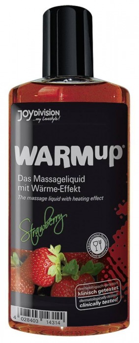 Разогревающее масло WARMup Strawberry - 150 мл. - Joy Division - купить с доставкой в Петрозаводске