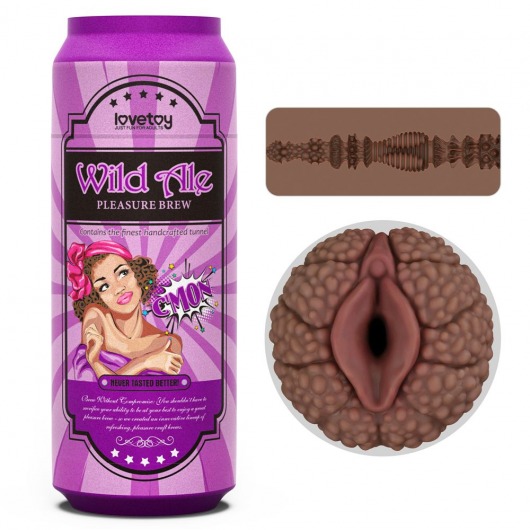 Коричневый мастурбатор-вагина Pleasure Brew Masturbator-Wild Ale в банке - Lovetoy - в Петрозаводске купить с доставкой