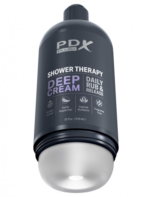 Мастурбатор в бутылке Shower Therapy Deep Cream - Pipedream - в Петрозаводске купить с доставкой