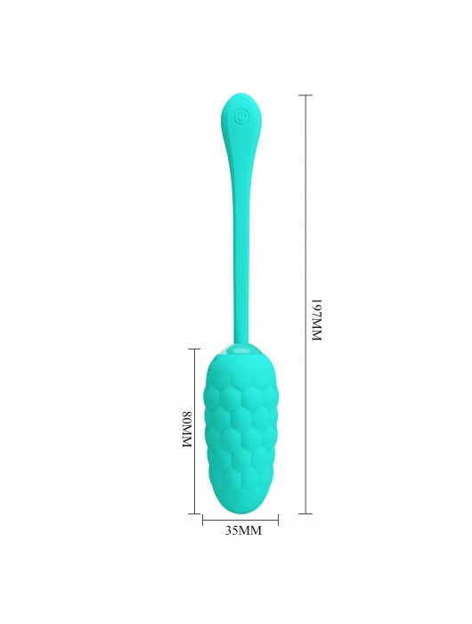 Бирюзовое перезаряжаемое виброяйцо Marina - Baile