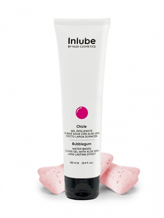 Лубрикант на водной основе Nuei Inlube с алоэ вера и ароматом бабл-гам - 100 мл. - Nuei cosmetics - купить с доставкой в Петрозаводске