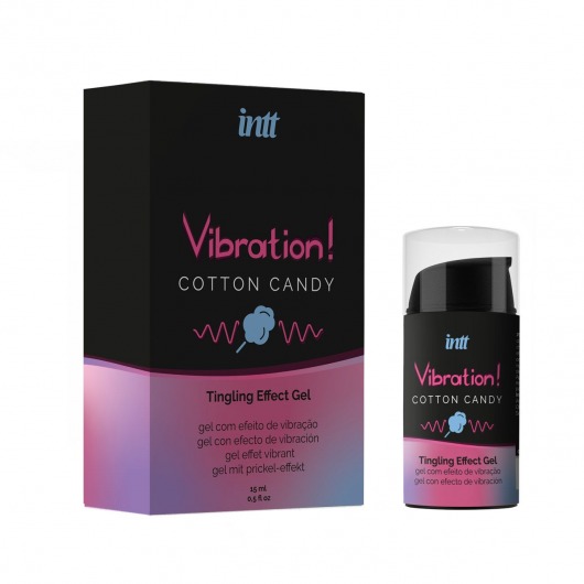 Жидкий вибратор Vibration Cotton Candy с ароматом сахарной ваты - 15 мл. - INTT - купить с доставкой в Петрозаводске