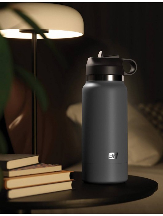 Серый мастурбатор в виде бутылки F*ck Flask - Pipedream - в Петрозаводске купить с доставкой