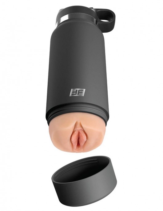 Серый мастурбатор в виде бутылки F*ck Flask - Pipedream - в Петрозаводске купить с доставкой