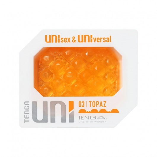 Оранжевый мастурбатор-стимулятор Tenga Uni Topaz - Tenga - в Петрозаводске купить с доставкой