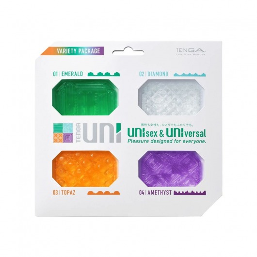 Набор из 4 мастурбаторов-стимуляторов Tenga Uni Variety Pack - Tenga - в Петрозаводске купить с доставкой