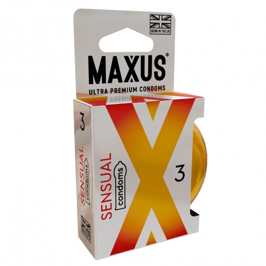 Презервативы анатомической формы Maxus Sensual - 3 шт. - Maxus - купить с доставкой в Петрозаводске