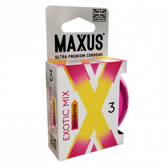 Ароматизированные презервативы Maxus Exotic Mix - 3 шт. - Maxus - купить с доставкой в Петрозаводске