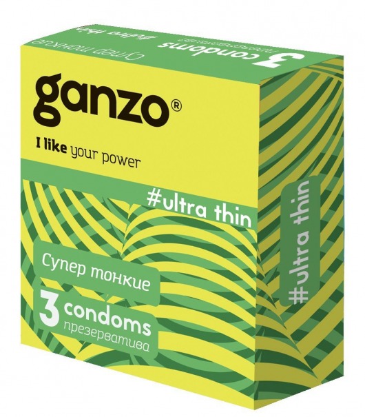 Ультратонкие презервативы Ganzo Ultra thin - 3 шт. - Ganzo - купить с доставкой в Петрозаводске